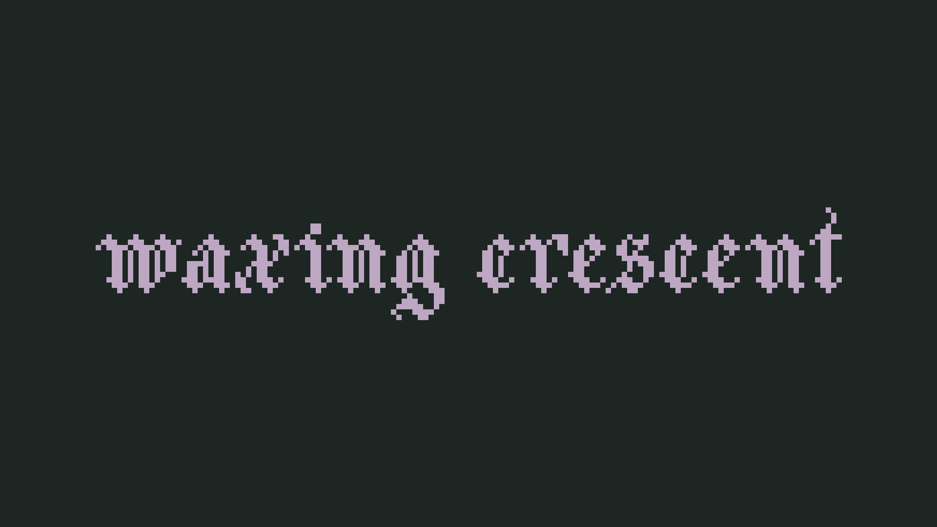 Pixel art typography