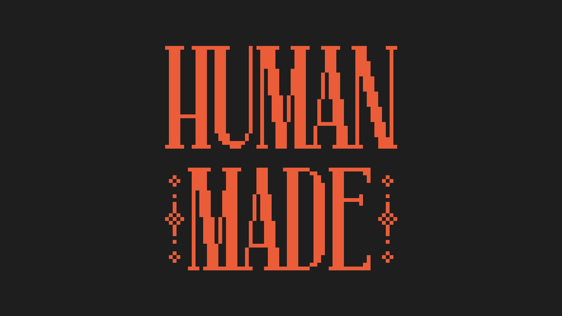 Pixel art typography