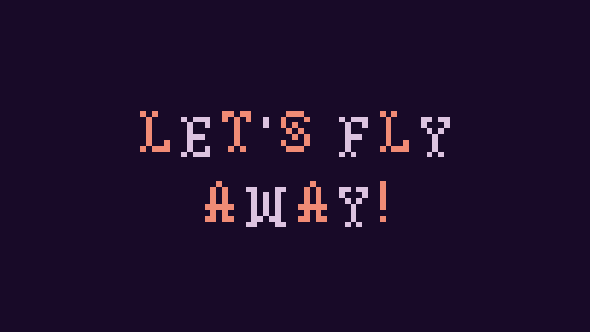 Pixel art typography