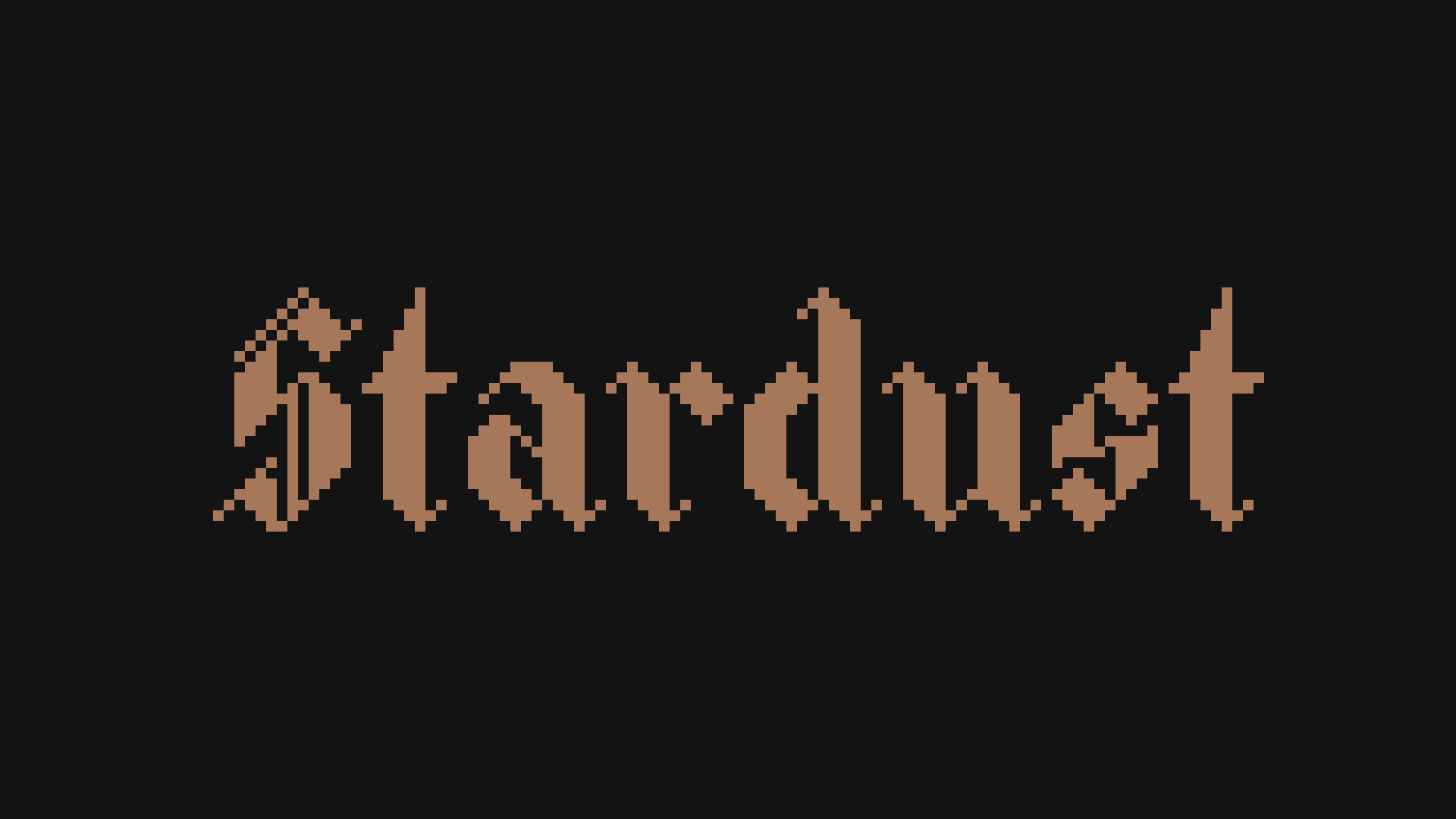 Pixel art typography
