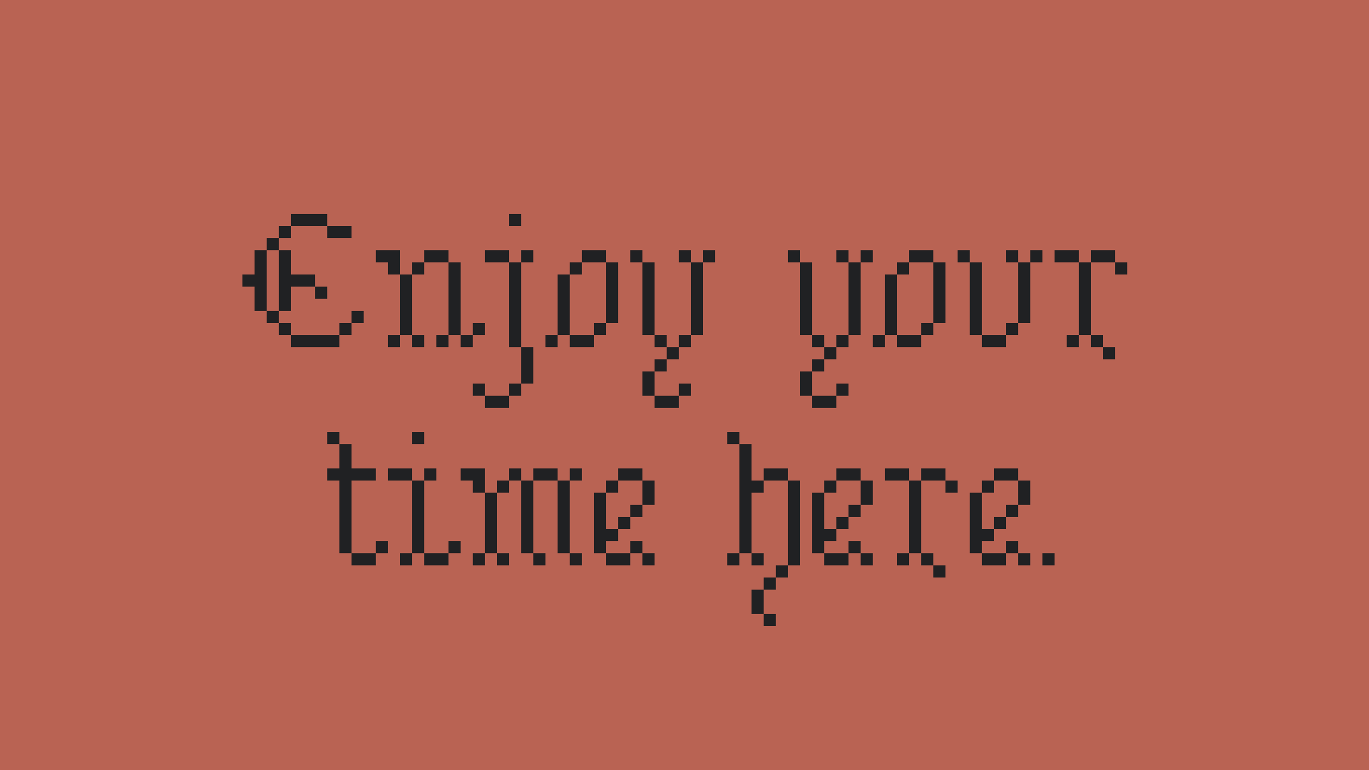 Pixel art typography